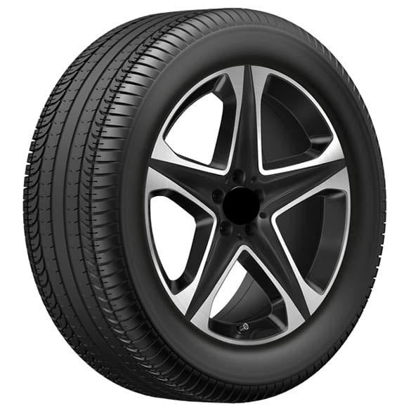 FORGED WHEELS GLE V167 메르세데스 벤츠 GLS, C-클래스, GLE, CLS, E-클래스, S-클래스, G-클래스, AMG GT 97용 5-스포크 휠 블랙 유광
