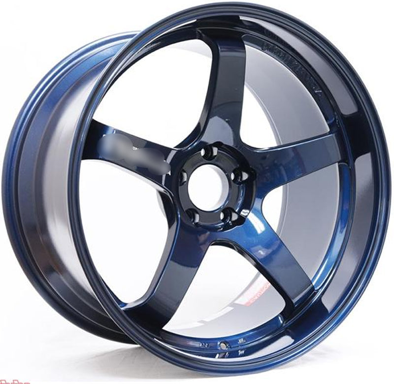 Titanium Blue Yokohama Advan Gt Premium wheels