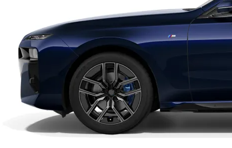 907 M BICOLOUR We manufacture premium quality forged wheels rims for NEW BMW 7 SERIES G70 730i 735i 740i 730d 740d 750e 760i i7 M760e 2022+ in any design, size, color. Wheels size: Front 20 x 9 Rear 20 x 10,5 Forged wheels can be produced in any wheel specs by your inquiries and we can provide our specs Compared to standard alloy cast wheels, forged wheels have the highest strength-to-weight ratio; they are 20-25% lighter while maintaining the same load factor.