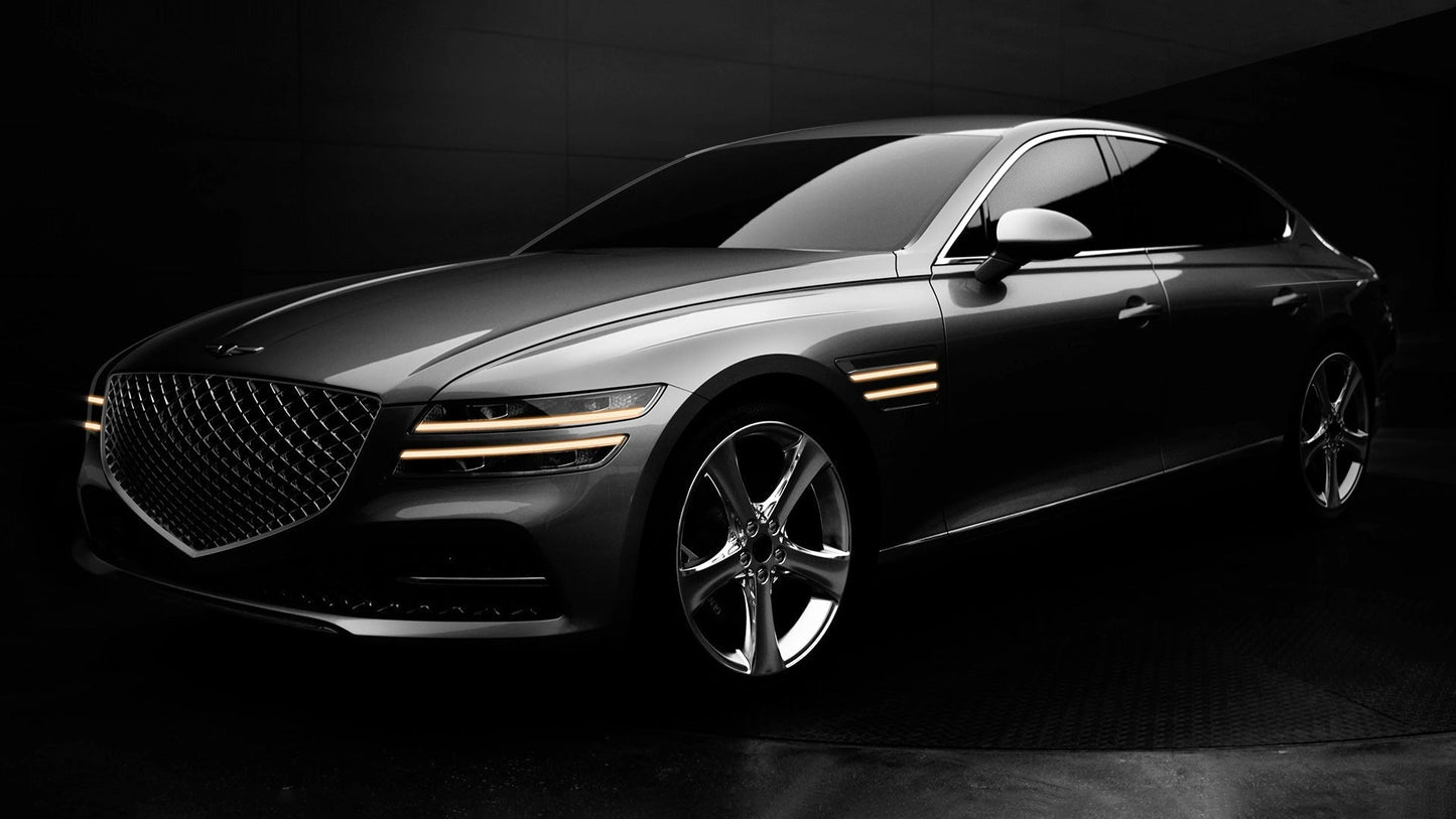 OEM GENESIS We manufacture premium quality forged wheels rims for GENESIS G80 RG3 2020+ in any design, size, color. Wheels size: Front 20 x 8.5 ET 43.5 Rear 20 x 9.5 ET 56 PCD: 5 x 114.3 CB: 67.1 Forged wheels can be produced in any wheel specs by your inquiries and we can provide our specs