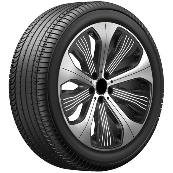 We manufacture premium quality forged wheels rims for Mercedes-benz EQC N293 2019+ in any design, size, color. Wheels size: Front 20 x 7,5 ET 32 Rear 20 x 8,5 ET 30 PCD: 5 x 112 CB: 66,6 Highlights: genuine Mercedes-Benz rims 5-spoke-wheel colour: black shiny / glossy front Forged wheels can be produced in any wheel specs by your inquiries and we can provide our specs