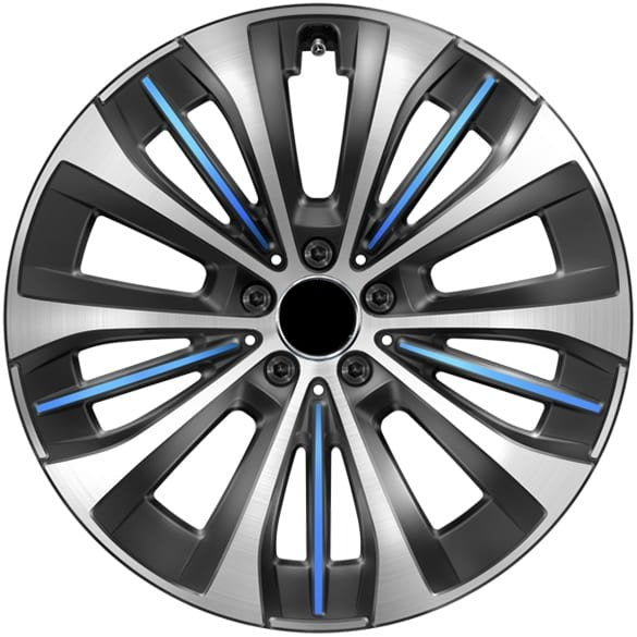 We manufacture premium quality forged wheels rims for Mercedes-benz EQE V295 2022+ in any design, size, color. Wheels size: Front 20 x 9 ET 50 Rear 20 x 10 ET 66 PCD: 5 x 112 CB: 66,6 Highlights: Genuine Mercedes-Benz Black blue Multi-spokes Forged wheels can be produced in any wheel specs by your inquiries and we can provide our specs