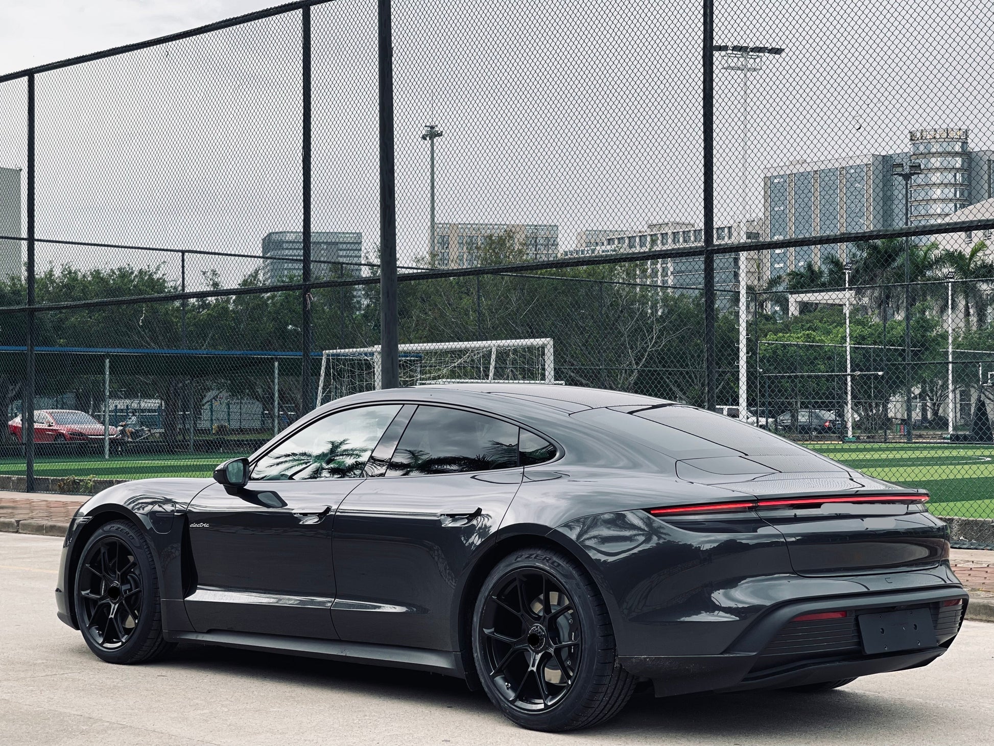 GT3 STYLE We produced premium quality forged wheels rims for  PORSCHE TAYCAN  Our wheels sizes:   Front 21 x 9.5 ET 60  Rear 21 x 11.5 ET 66  Finishing: Matt Black  Forged wheels can be produced in any wheel specs by your inquiries and we can provide our specs