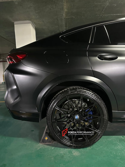 We produced premium quality forged wheels rims for  BMW X6M  Wheels size:  Front 21 х 10.5 ET 31  Rear 22 x 11.5 ET 43