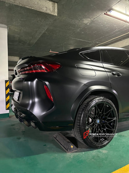 We produced premium quality forged wheels rims for  BMW X6M  Wheels size:  Front 21 х 10.5 ET 31  Rear 22 x 11.5 ET 43